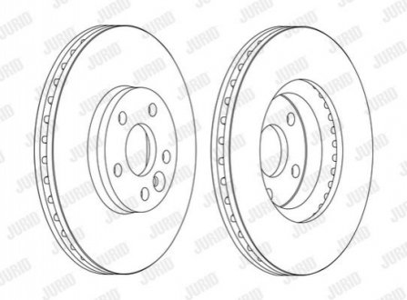 FORD диск гальмівний передн.Monder 07-,S-Max 06-,Kuga 08-,Galaxy 06- Jurid 562628JC-1 (фото 1)