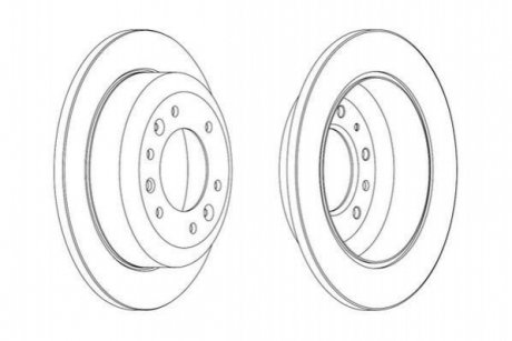 Гальмівний диск задн. KIA CARNIVAL 06- Jurid 562869JC (фото 1)