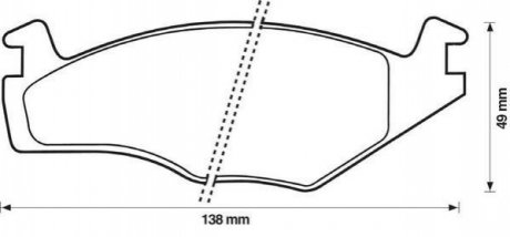 Тормозные колодки передние VW Caddy / Passat B2 - B4 1979 - 1992 / Golf 1974 - 1999 Jurid 571317J (фото 1)