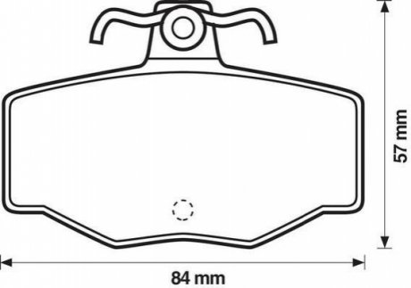 Гальмівні колодки задн. NISSAN Almera 1,5-2,2 00- Primera 1,6/2,0 93-01 Jurid 571421J (фото 1)