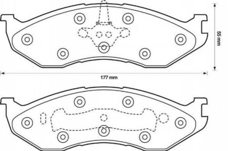 JEEP колодки гальмівні передние Cherokee,Grand Cherokee,Wrangler 2.1/2.5 90- Jurid 571519J (фото 1)