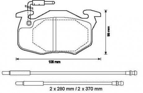 CITROEN Тормозные колодки передние ZX 91-,Peugeot,Renault Clio Jurid 571525J (фото 1)