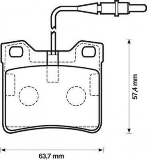 Тормозные колодки задние MB Vito 638 TDI 1996 - 1999 Jurid 571845J (фото 1)