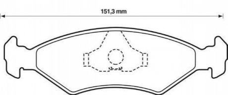 FORD гальмівні колодки дискові Fiesta 95-00 Jurid 571914J (фото 1)