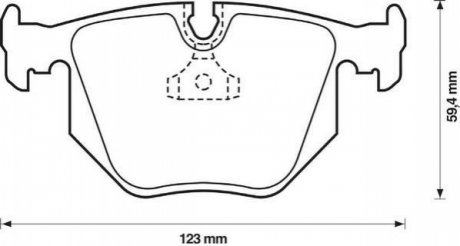 BMW гальмівні колодки задн.3 E46 2.5/3.0,7 E38 2.5/5.4,X5 E53 3.0/4.6,Rover 3.0/3.4 02- Jurid 571918J (фото 1)