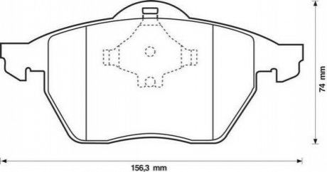 AUDI колодки гальмівні передние PASSAT 2.0 16V 99- Jurid 571935J (фото 1)