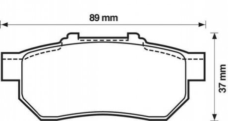 HONDA колодки гальмівні задние Civic 1,5/1,6 90- Jurid 572134J (фото 1)