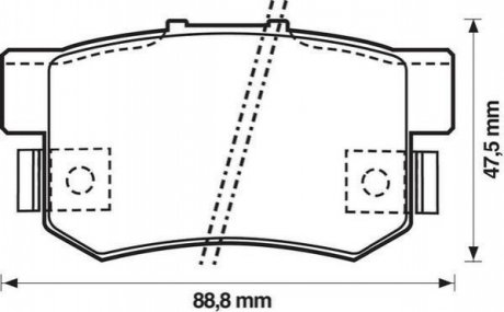 Колодки гальмівні задние Accord 2.2 2.2I16V 11/93- Jurid 572138J (фото 1)