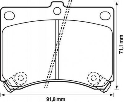 MAZDA гальмівний колодки передние 323 1.9 89-94 Jurid 572146J (фото 1)