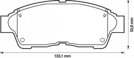 TOYOTA гальмівний колодки передние CARINA E,COROLLA,CAMRY 92 Jurid 572333J (фото 1)