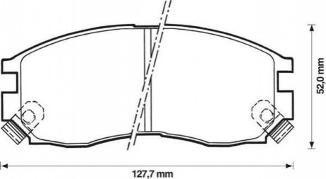 Гальмівні колодки, дискове гальмо (набір) Jurid 572381J (фото 1)