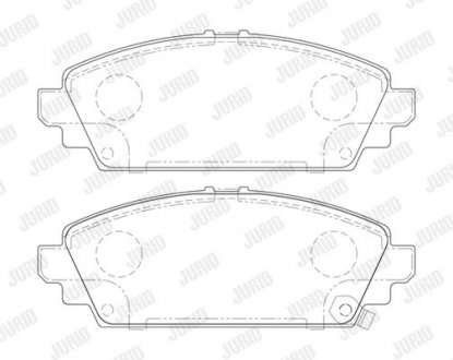 HONDA Гальмівні колодки передн.Accord 1.6 98-,Civic 1.7CTDi/2.0 01- Jurid 572464J (фото 1)