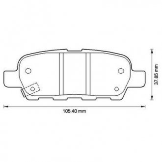 NISSAN гальмівні колодки задние Qashqai, Teana, Tiida, Murano X-TRAIL 06/01- Jurid 572501J (фото 1)