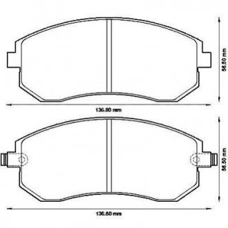 SUBARU Тормозные колодки передние Forester (SG) 2.0/2.0S 02-,Impreza,Legacy Jurid 572550J (фото 1)