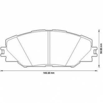 Колодка гальм. диск. TOYOTA RAV 4 передн. (вир-во) Jurid 572569J (фото 1)