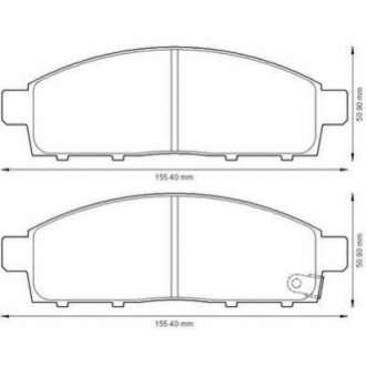 Гальмівні колодки передн. Mitsubishi L200 05 - Jurid 572574J (фото 1)