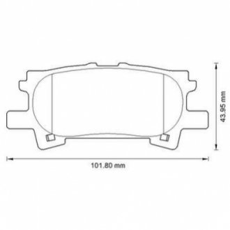 TOYOTA гальмівні колодки задн.Lexus RX300 03- Jurid 572621J (фото 1)