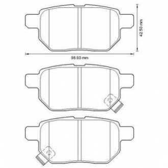 TOYOTA гальм.колодки задн.Auris,Corolla 07- Jurid 572632J (фото 1)