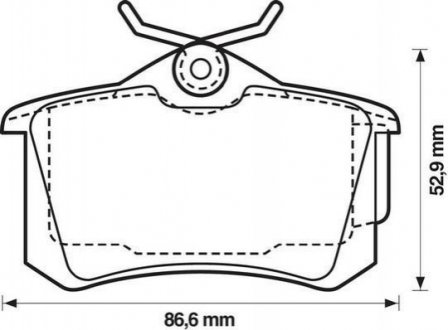 Колодки гальм. задн. RENAULT Fluence, Megane III, Scenic III Jurid 573005J (фото 1)