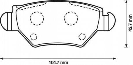 OPEL колодки гальмівні задние ASTRA 1.2-2.0 98- Jurid 573010J (фото 1)