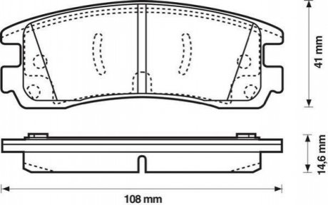 Гальмівні колодки задн.OPEL Sintra 96- (з ABS) Jurid 573062J (фото 1)