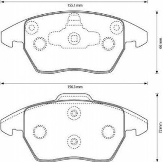 CITROEN гальм.колодки передн.C4 Grand Picasso 06-, Peugeot 207,307, 308 08- Jurid 573134J (фото 1)