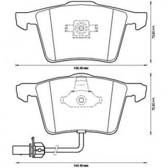 VW Гальмівні колодки перед. AUDI A4,6,8 04- Jurid 573196J (фото 1)