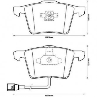 VW гальмівні колодки передн.Audi A3 06-,Golf V,VI,Eos,Seat Leon 06- Jurid 573197J (фото 1)