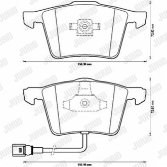 Гальмівні колодки, дискові Jurid 573197JC (фото 1)