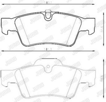 Тормозные колодки задние MB ML / GL W164 2005- Jurid 573202JC (фото 1)