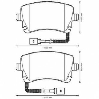 VW гальмівні колодки задн (з датчиками! Audi A4/A6/A8 04-T5 Jurid 573225J (фото 1)