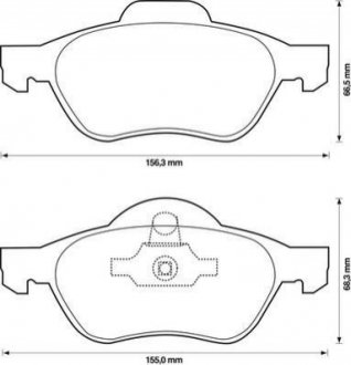 RENAULT колодки гальмівні передние Laguna II,III,Megane II,Scenic II 1.5dCi/2.0 16V 01- Jurid 573244J (фото 1)