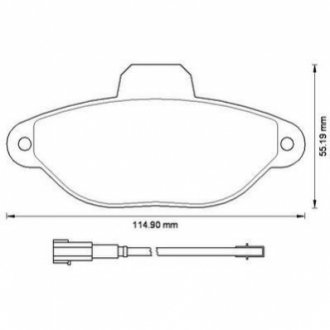 Колодки гальмівні дискові FIAT Panda 03- Jurid 573267J (фото 1)