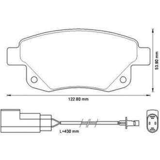 Тормозные колодки задние Ford Transit V-347 / V-348 2006- (+ датчики) Jurid 573277J (фото 1)