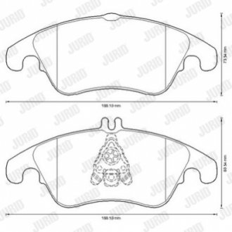 Гальмівні колодки, дискові Jurid 573291JC (фото 1)