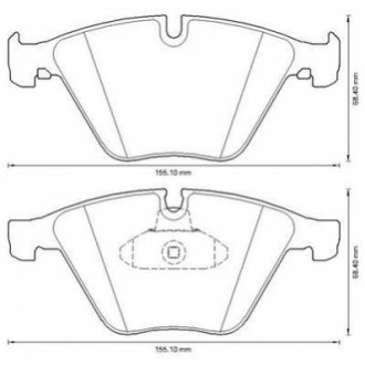 BMW колодки гальм.передн.5 F10 525/535,6 Gran Coupe,7 F01 730 10- Jurid 573305J (фото 1)