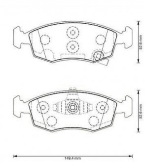 Дисковые тормозные колодки, комплект Jurid 573366J (фото 1)