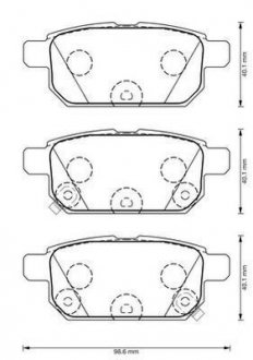 SUZUKI гальмів.колодки задн.Swift IV 10-,SX4 S-Cross 13- Jurid 573384J (фото 1)