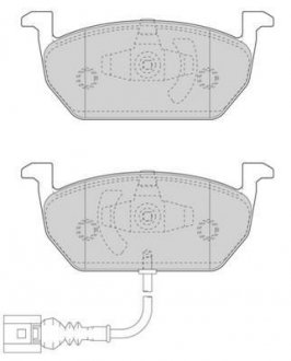 VW Тормозные колодки передн.Audi A3 13-,Seat Leon,Skoda Octavia III,Golf VII 12- Jurid 573606J (фото 1)