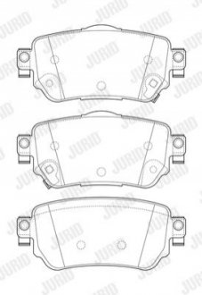 NISSAN гальмівні колодки задн.Qashqai 13- Jurid 573658J (фото 1)