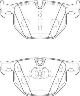 Гальмівні колодки задн. BMW E90 E60 E70 2,0-3,0 Jurid 573744J (фото 1)