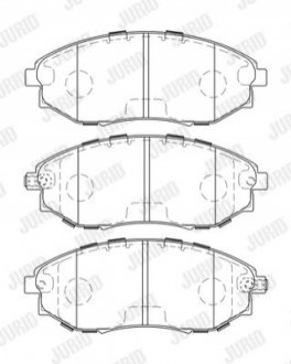 CHEVROLET гальмівні колодки передн. Epica 06- Jurid 573751J (фото 1)