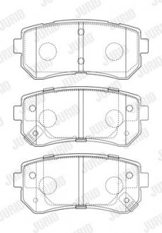 Гальмівні колодки задн. Kia Ceed, Rio, Hyundai Accent Jurid 573757J (фото 1)