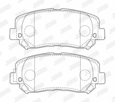 JEEP К-т передн. торми. колодок Cherokee 13- Jurid 573787J (фото 1)