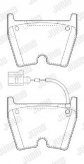AUDI гальмівні колодки перед. Q3 RS 2.5 13-18, A3 Sportback RS3 15- Jurid 573809J (фото 1)