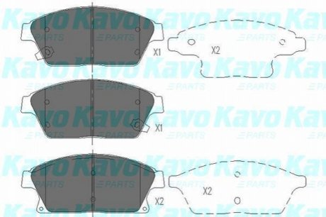 Комплект гальмівних колодок PARTS KAVO KBP-1014 (фото 1)