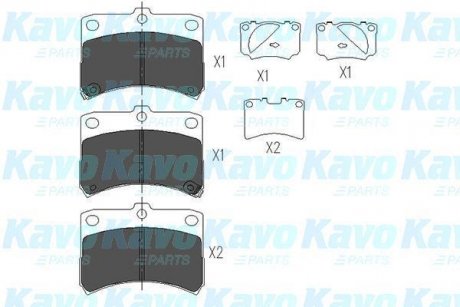 PARTS DAIHATSU Тормозные колодки передн.Cuore 98- KAVO KBP-1510 (фото 1)