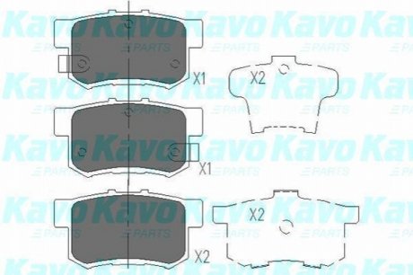 Колодки гальмівні задні Accord/Civic/CR-V/FR-V 90- KAVO KBP-2009 (фото 1)