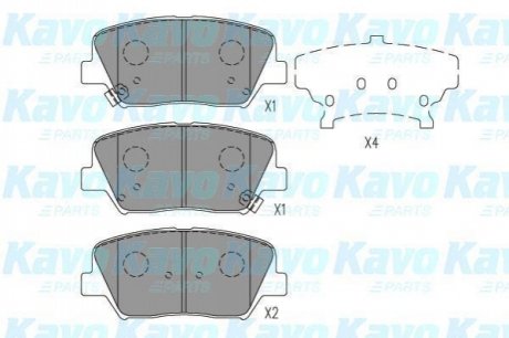 Комплект гальмівних колодок PARTS KAVO KBP-3050 (фото 1)