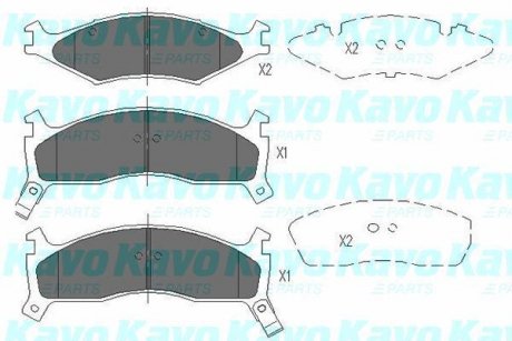 PARTS KIA Тормозные колодки передн.Sportage 94- KAVO KBP-4008 (фото 1)